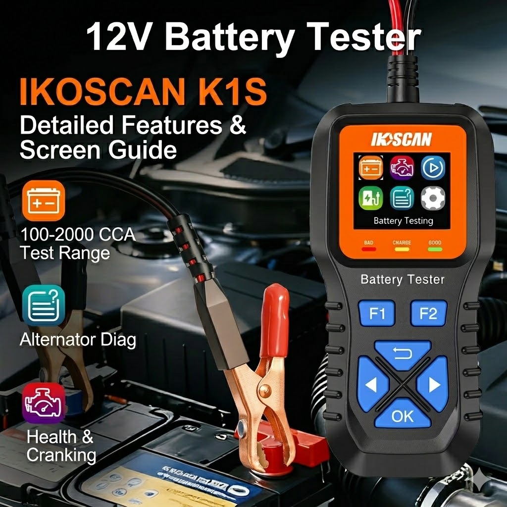 IKOSCAN K1S 12V Araç Akü Test  - Topdon Tc001 Thermal Camera incelemesi ve fiyatı
