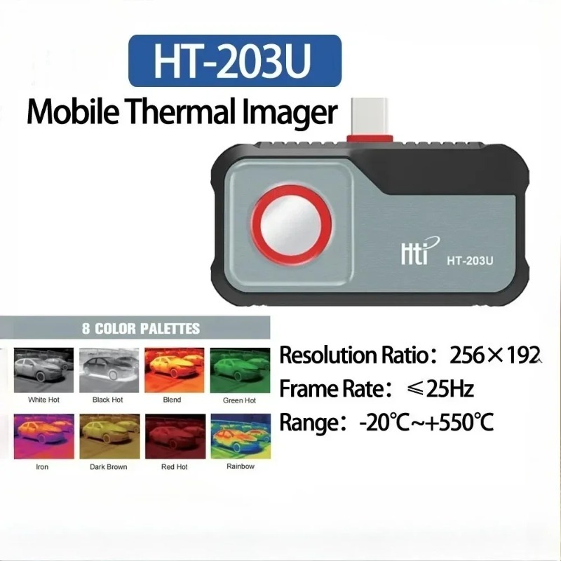 HTI HT-203U Android Termal Kam - Thermal Imaging Camera 256X192 incelemesi ve fiyatı
