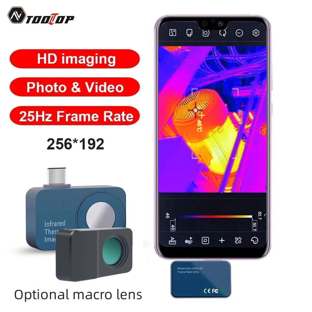 TOOLTOP T7 256*192 Android Tip - Infiray P2 Pro Macro Lens incelemesi ve fiyatı