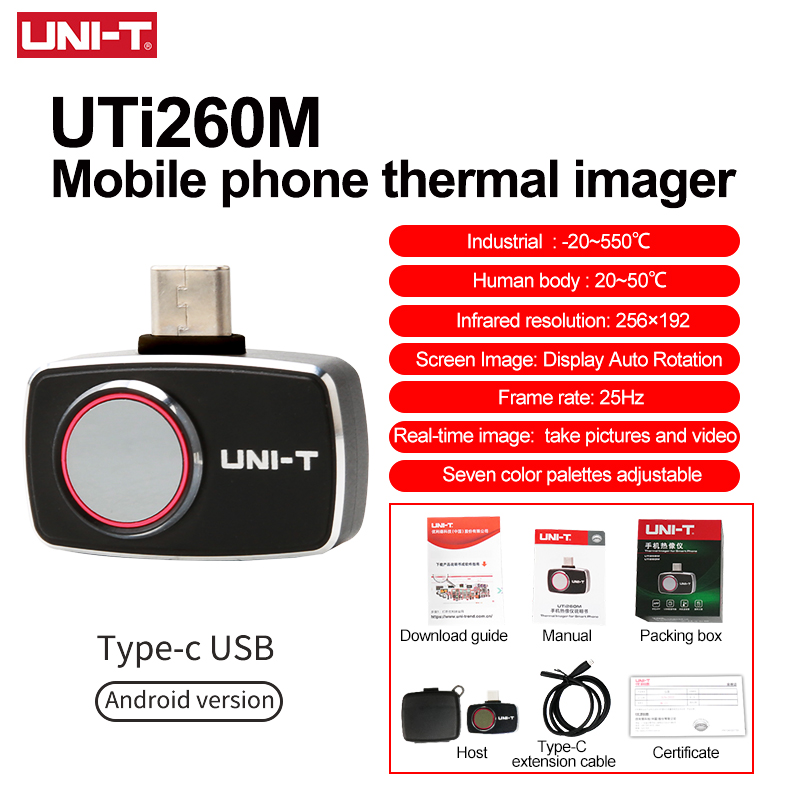 UNI-T Cep Telefonu İçin Termal - Thermal Imaging Camera 256X192 incelemesi ve fiyatı